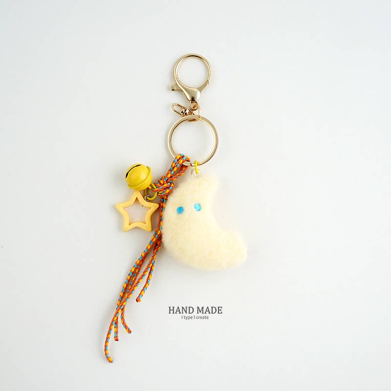 MKS America - Wholesale Keychain - Women's - Fluffy Moon Star Keychain Cute Smiley Bag Charm Gift8
