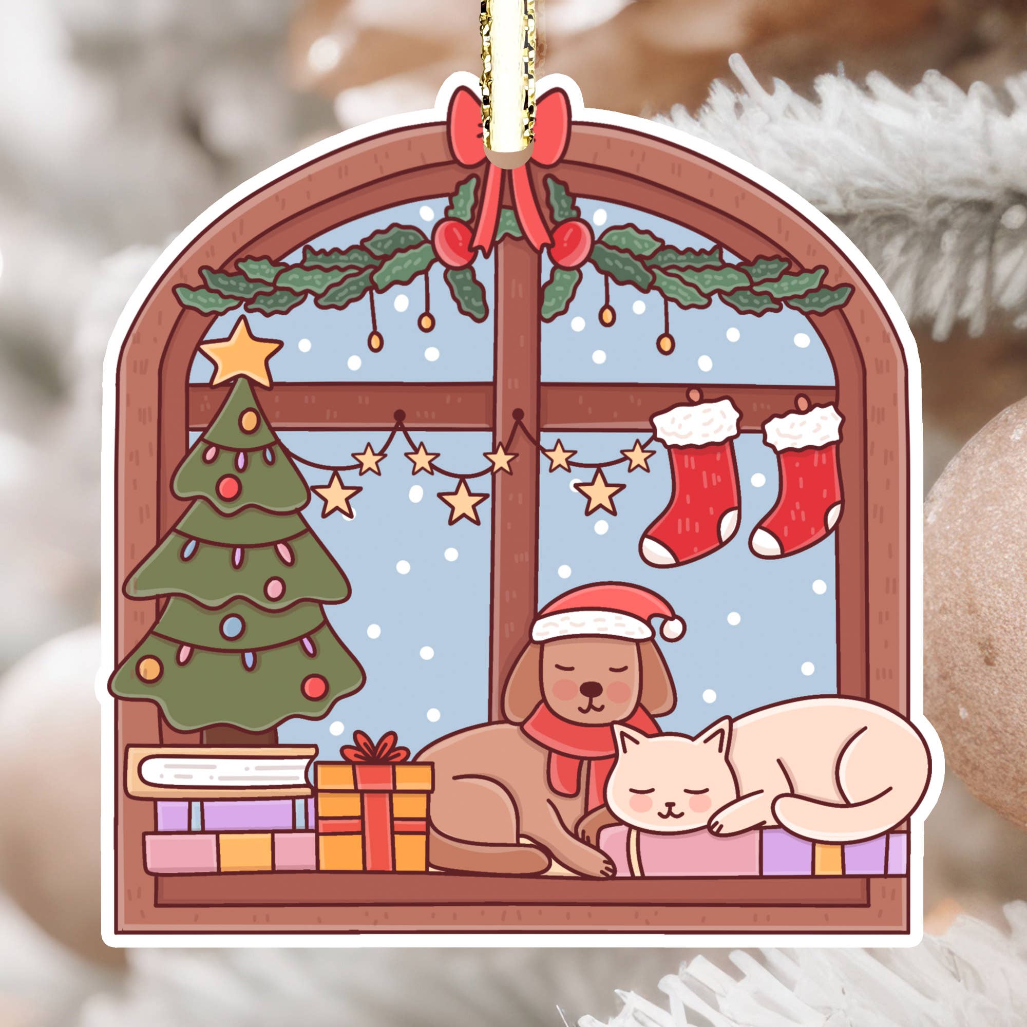 Momenti di Vita - Wholesale Ornament - Book Ornament, Dog Cat Bookish Ornament, Book Merch Gifts3