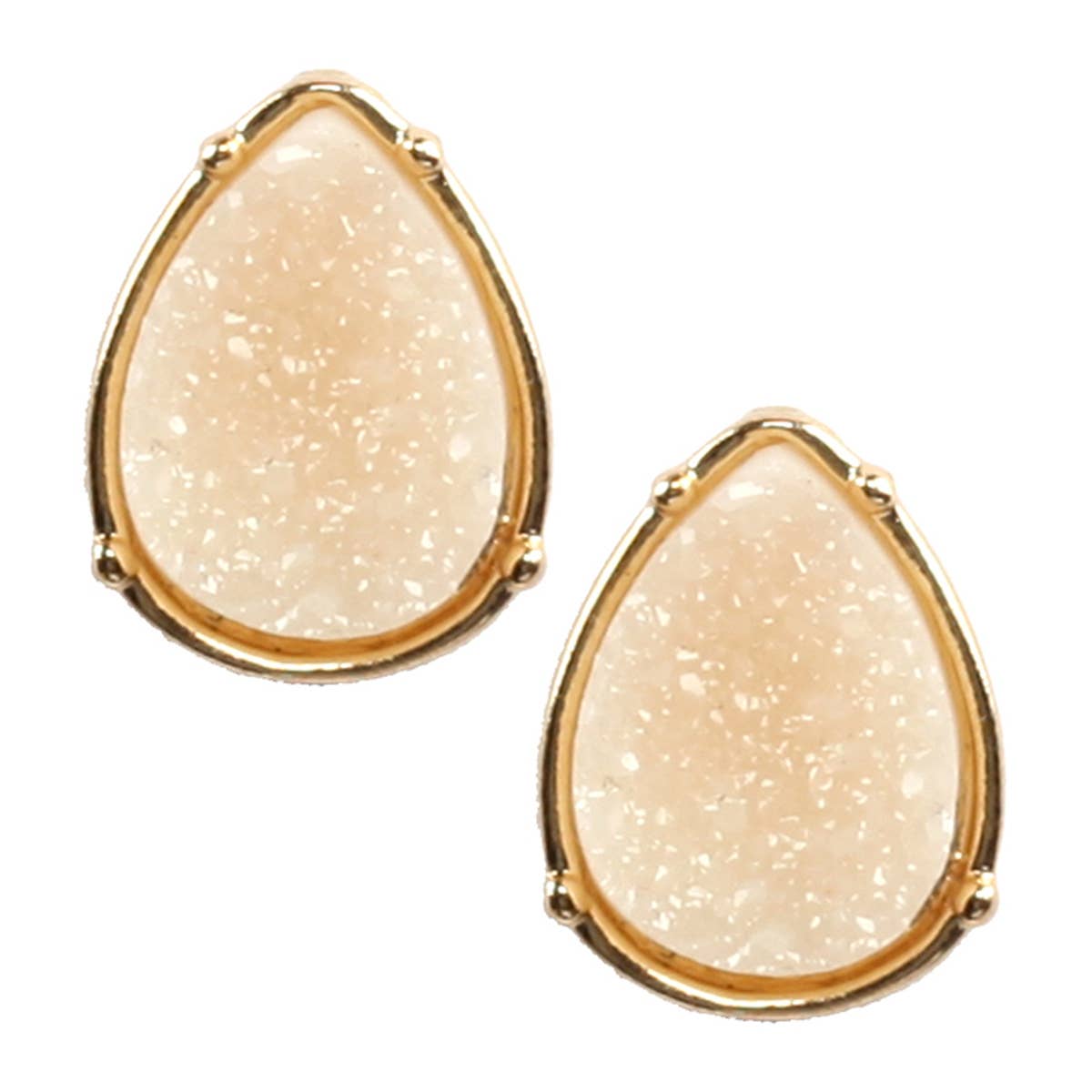 MYS Wholesale Inc - Wholesale Stud/Post Earrings - Druzy Teardrop Post Earrings0