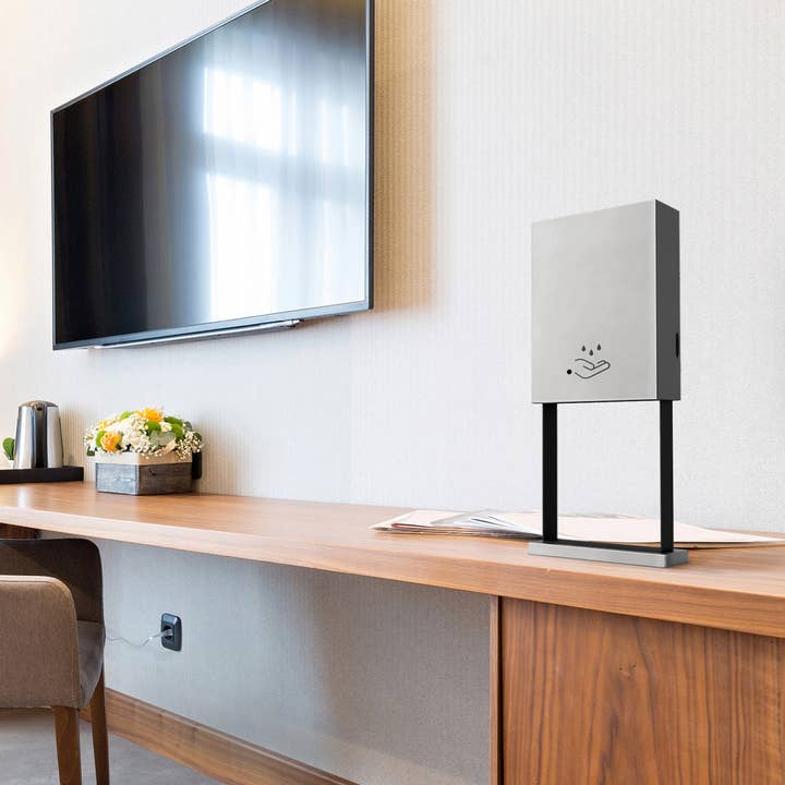 Table Sanitizer Satin Nickel 21" Luxe Touchless for wholesale by Nova of California