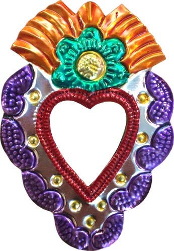 Tienda Esquipulas distribution - Wholesale Wall Accent - Ex-voto heart mirror - 14cm4