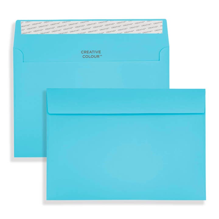 The Envelope People - Wholesale Envelopes - C6 Cocktail Blue Peel & Seal Wallet Envelopes (120gsm)