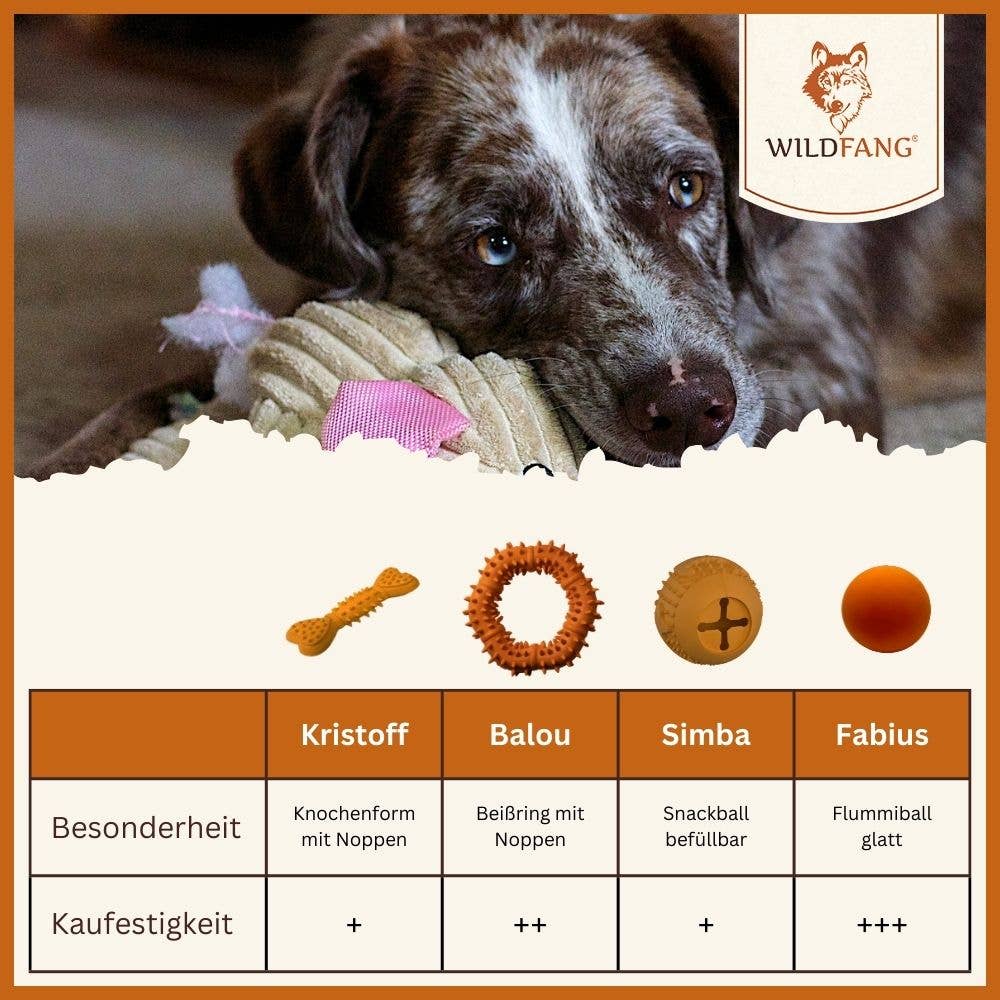 WILDFANG – Bola para cão - Cão por atacado – Bola de borracha para cachorro “Fabius” – 100% borracha natural6