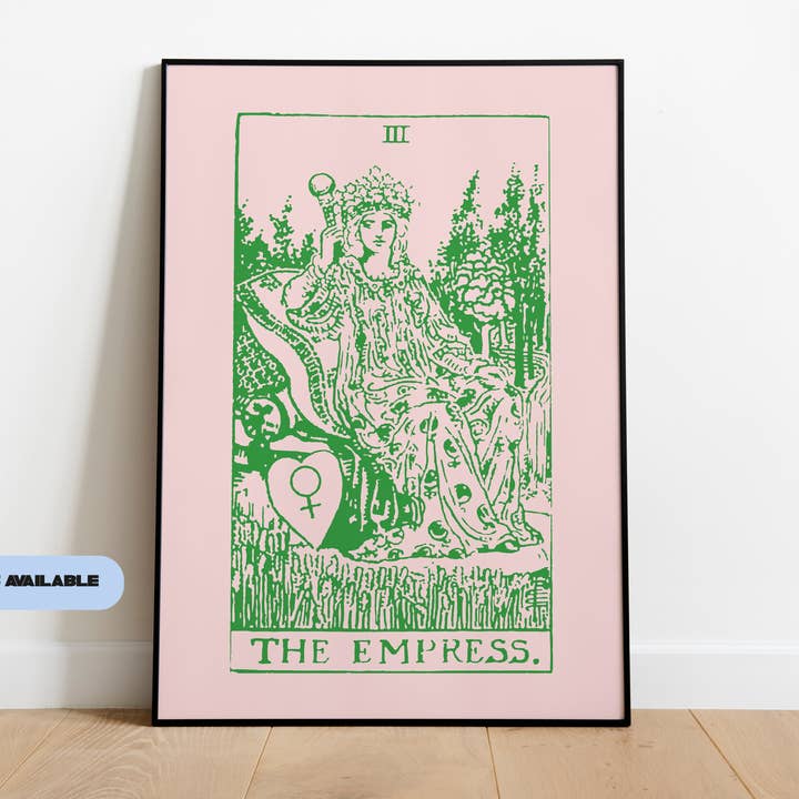 Impression artistique sur carte de tarot Bélier l'Impératrice pour la vente par whatmabeldid