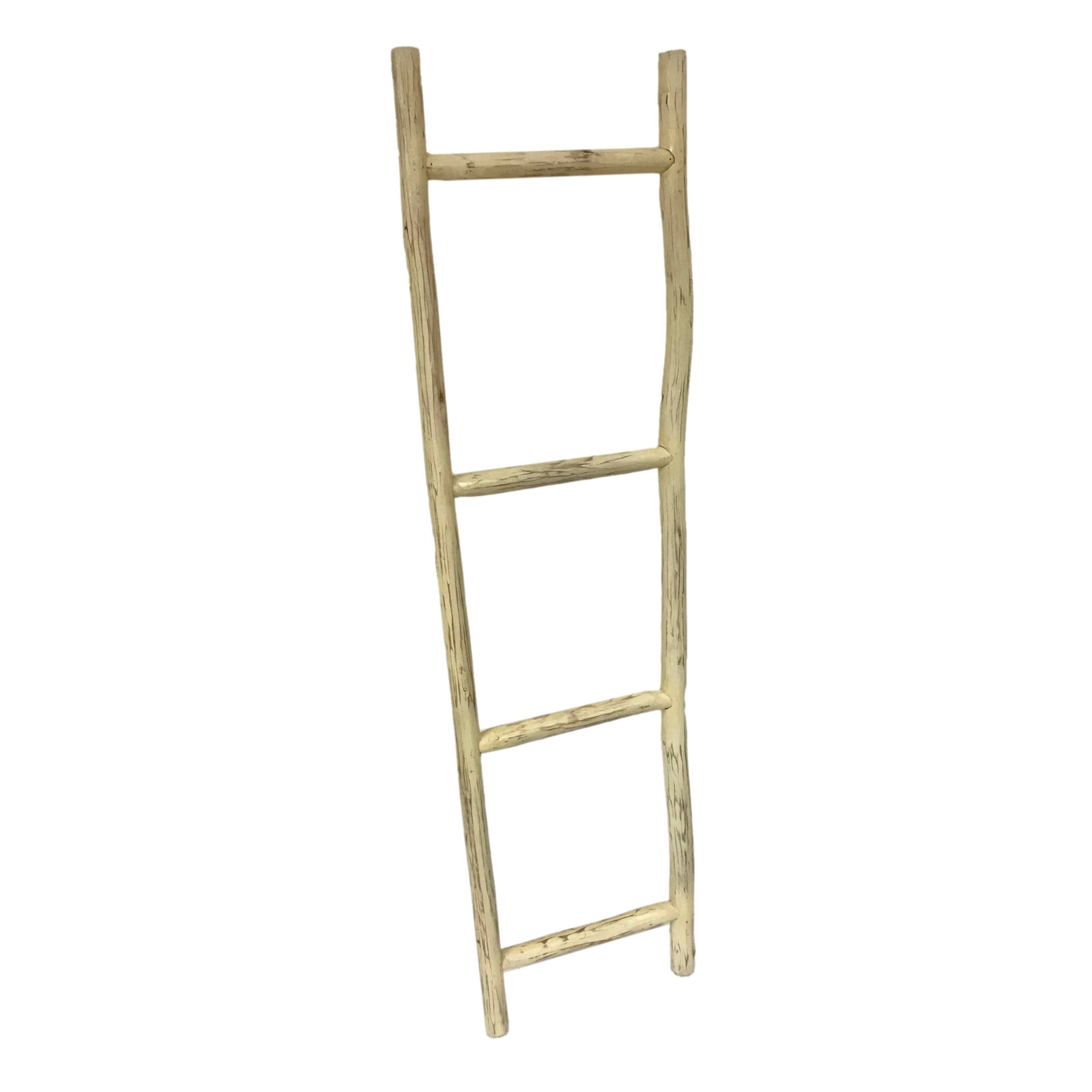 Wilco Home – Engroshandel Fritstående hylde – "Bedrock" 4-trins naturlig mango-træ tæppe- og håndklædestige7