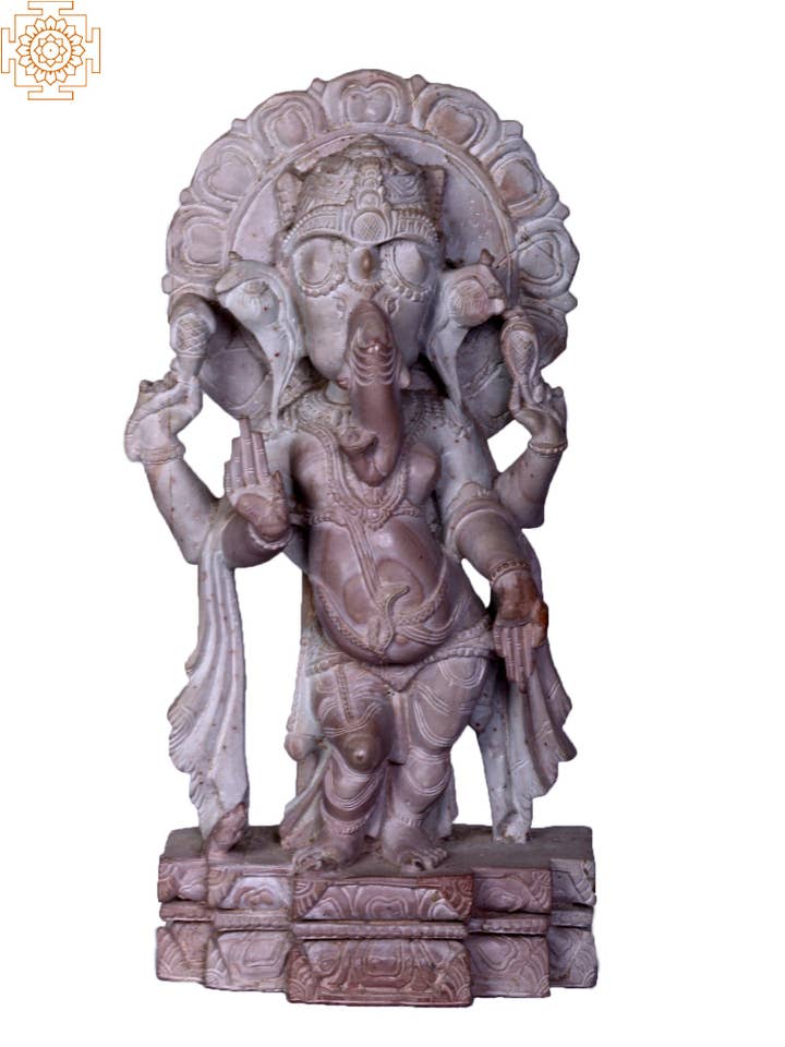 8" Standing Lord Ganesha uit Odisha voor wholesale door Exotic India Art