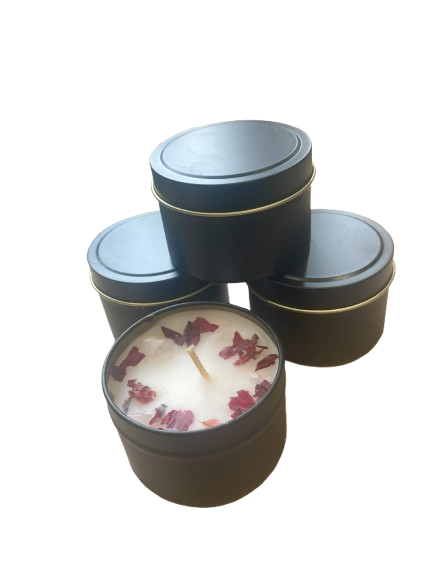 Sally Oliver - Wholesale Jar/Filled Candle - Handmade Rose Petal & Quartz Candle, Plum Rose & Patchouli3