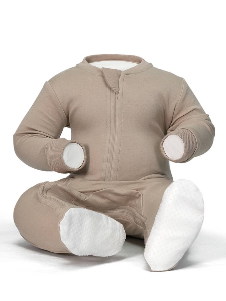 ZippyJamz - Vendita all'ingrosso Tutina - Neonati - Cozy Mocha - Tutina per neonato - Footed2