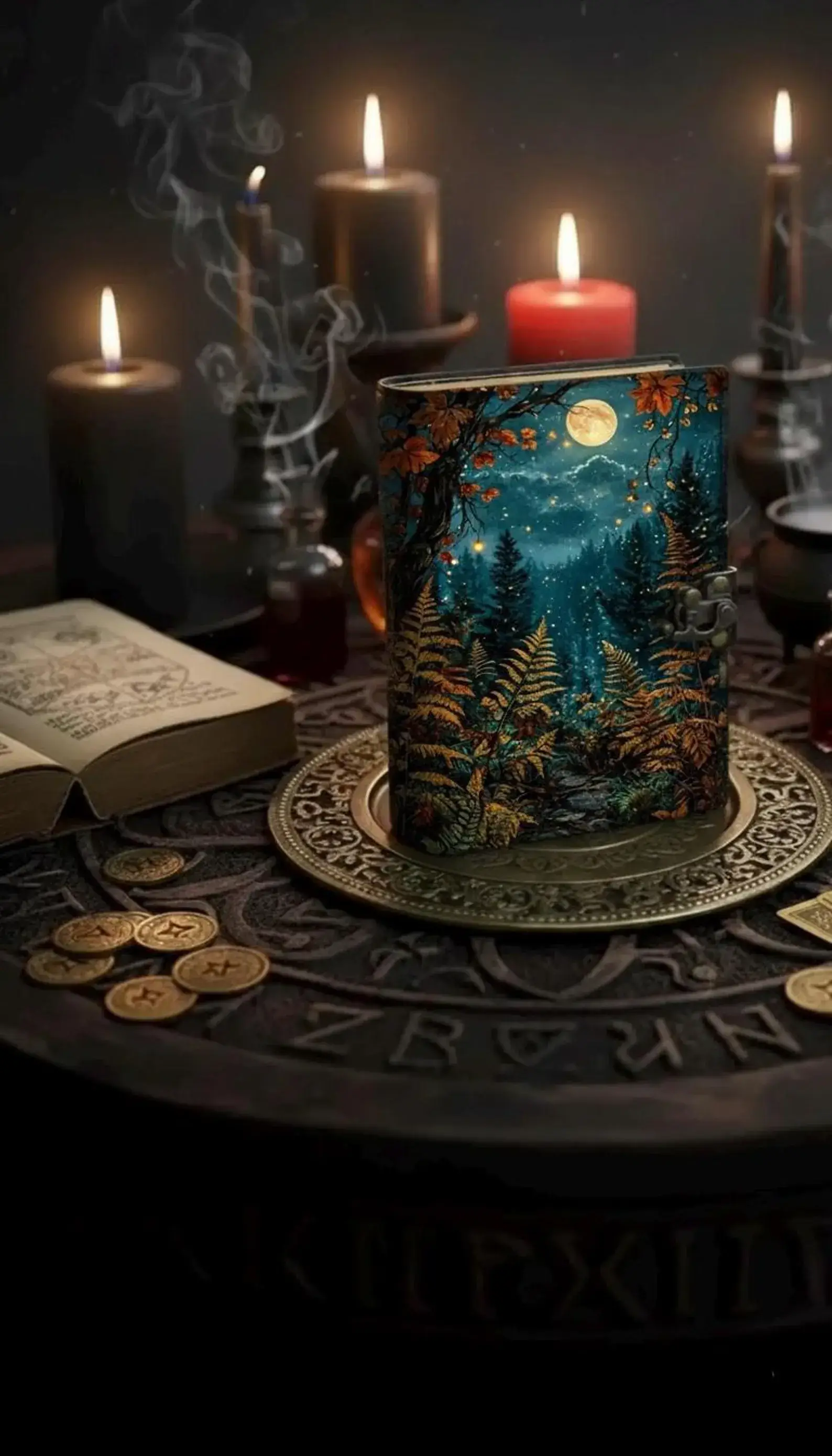 MNM HANDICRAFTS – Großhandel Tagebuch – Grimoire Vintage Lederjournal Mondphase Handgefertigtes Journal4