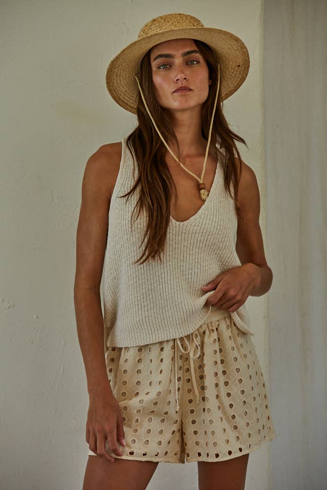 By Together - Wholesale Tank Top - Women's - W1925 | Knit Sweater Cotton V-Neck Sleeveless Tank Top2