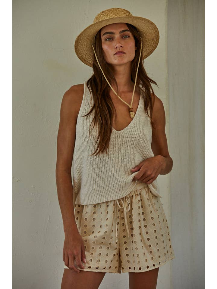 By Together - Wholesale Tank Top - Women's - W1925 | Knit Sweater Cotton V-Neck Sleeveless Tank Top2