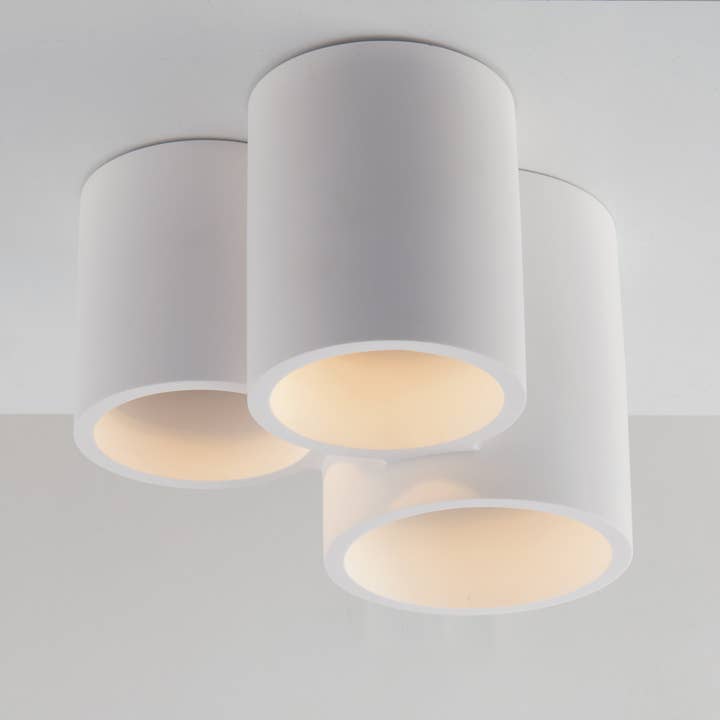 Gruppo F.T - Wholesale Chandelier/Hanging Light - BANJIE cylindrical ceiling lamp in paintable white plaster