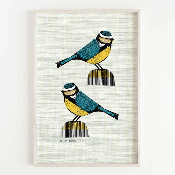 Bluetits Art Print for wholesale by Jenni Douglas Designs
