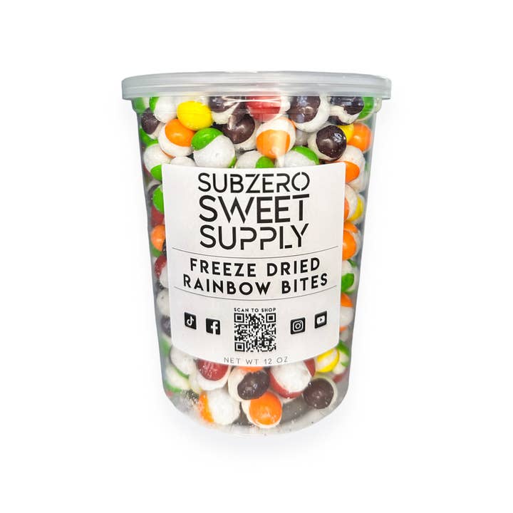 Freeze Dried Rainbow Bites Tub for wholesale by Subzero Sweet Supply