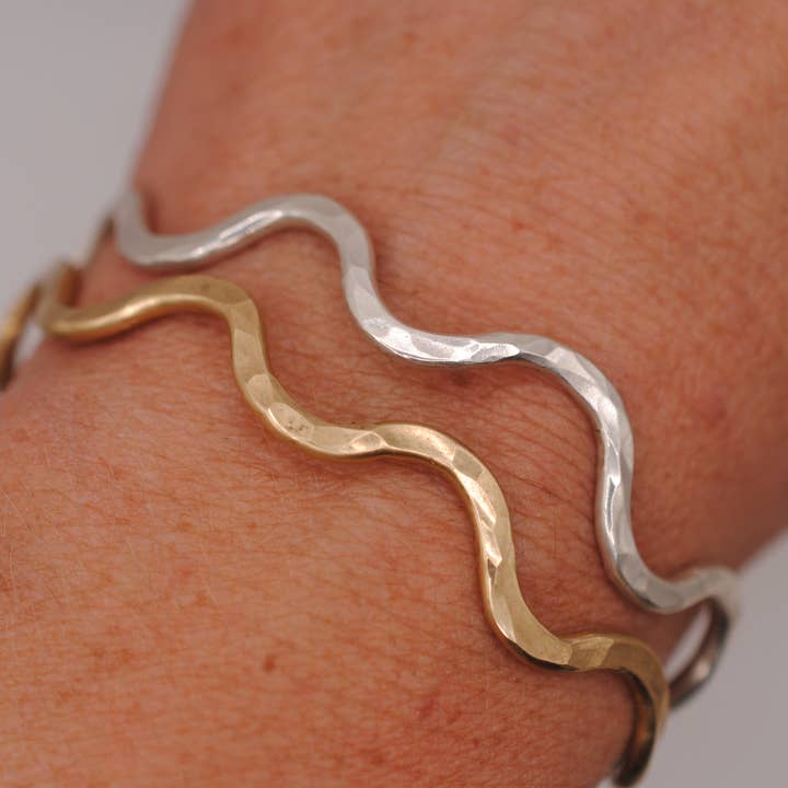 Wavy Cuff Bracelets for wholesale by Gothic Mountain Jewelers