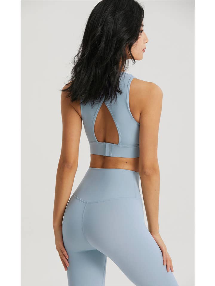 91thelabel - Vente Brassière de sport – femme - Soutien-gorge de sport à dos ouvert Merida Lycra® à coupe moulée12