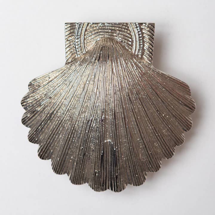Brass Shell Door Knocker - Nickel Finish for wholesale by Brass bee