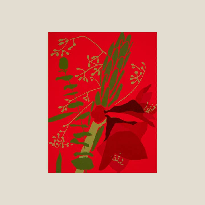 Holiday bouquet card for wholesale by Kinaloon