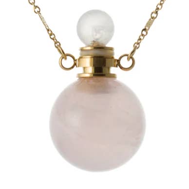 HoopLa - Wholesale Pendant/charm necklace - Perfume Bottle, Gemstone- Globe shaped-8 stone choices9