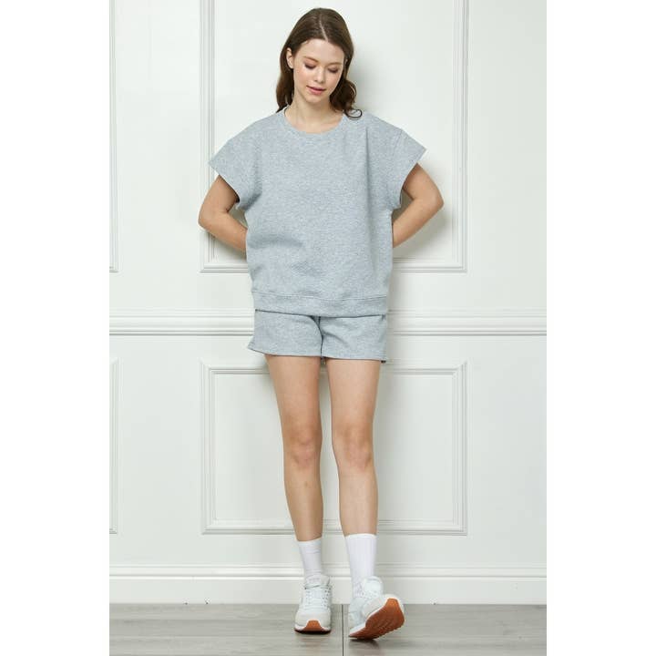 Gemusterte French-Terry-Shorts für den Großhandel von Veveret