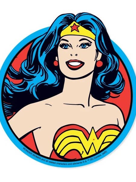 Wonder Woman Vinyl Stickers for wholesale by Paper House Productions