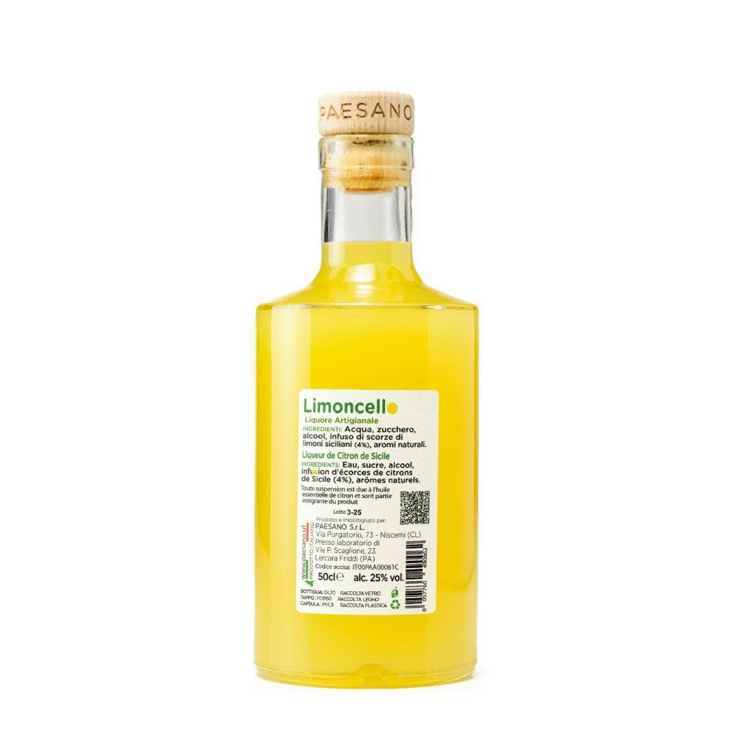 Paesano Srl - Wholesale Liqueur - Sicilian Lemon Liqueur (25°)1