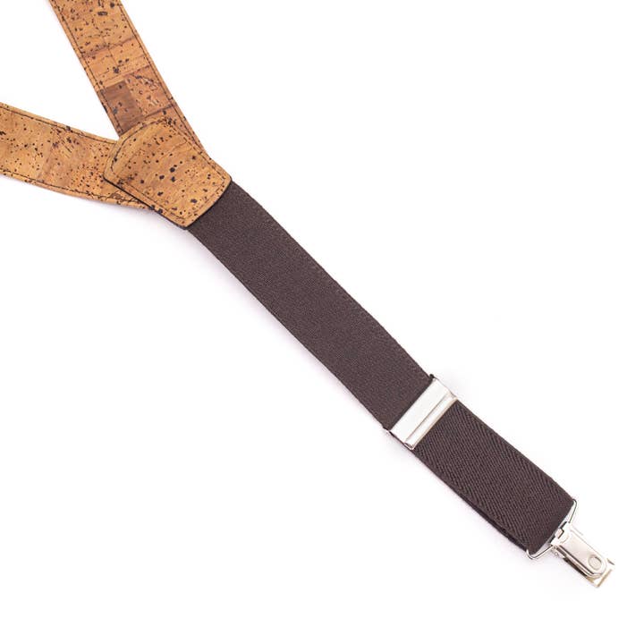 Meninas Bonitas Cork - Venta al por mayor Tirantes - Hombre - Tirantes ajustables de corcho marrón tabaco para hombre SUSPENDER L-542-C