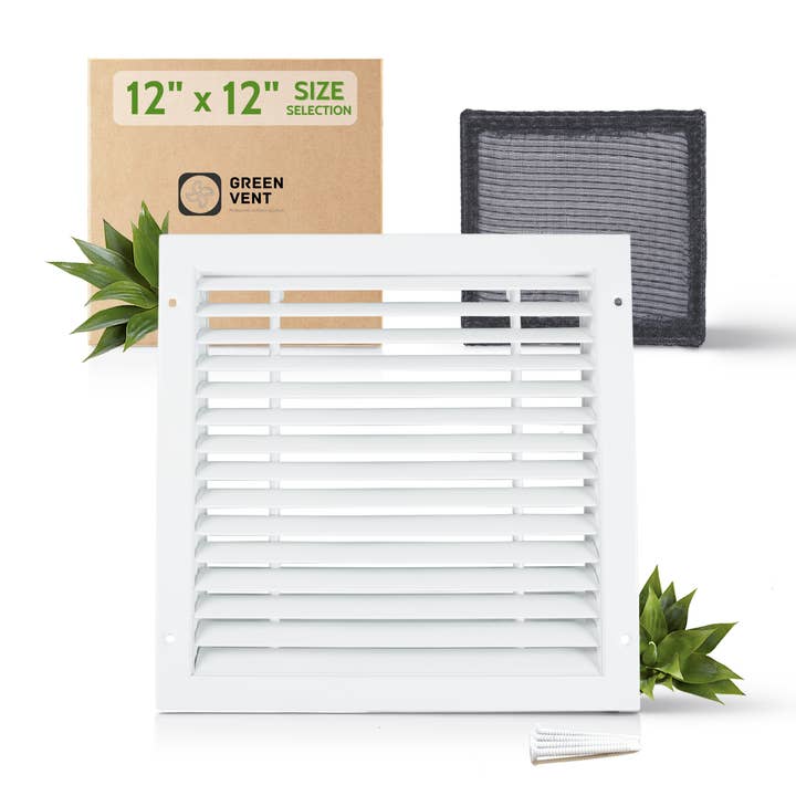 Air Return Grille 12x12 (Duct Opening), Decorative Aluminum Air Vent Covers for wholesale by Green Vent
