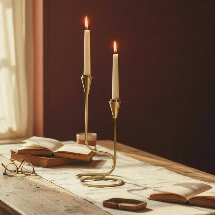 Made Market Co. – Engroshandel Lyseholder – Guld Loop Taper Lysestage4