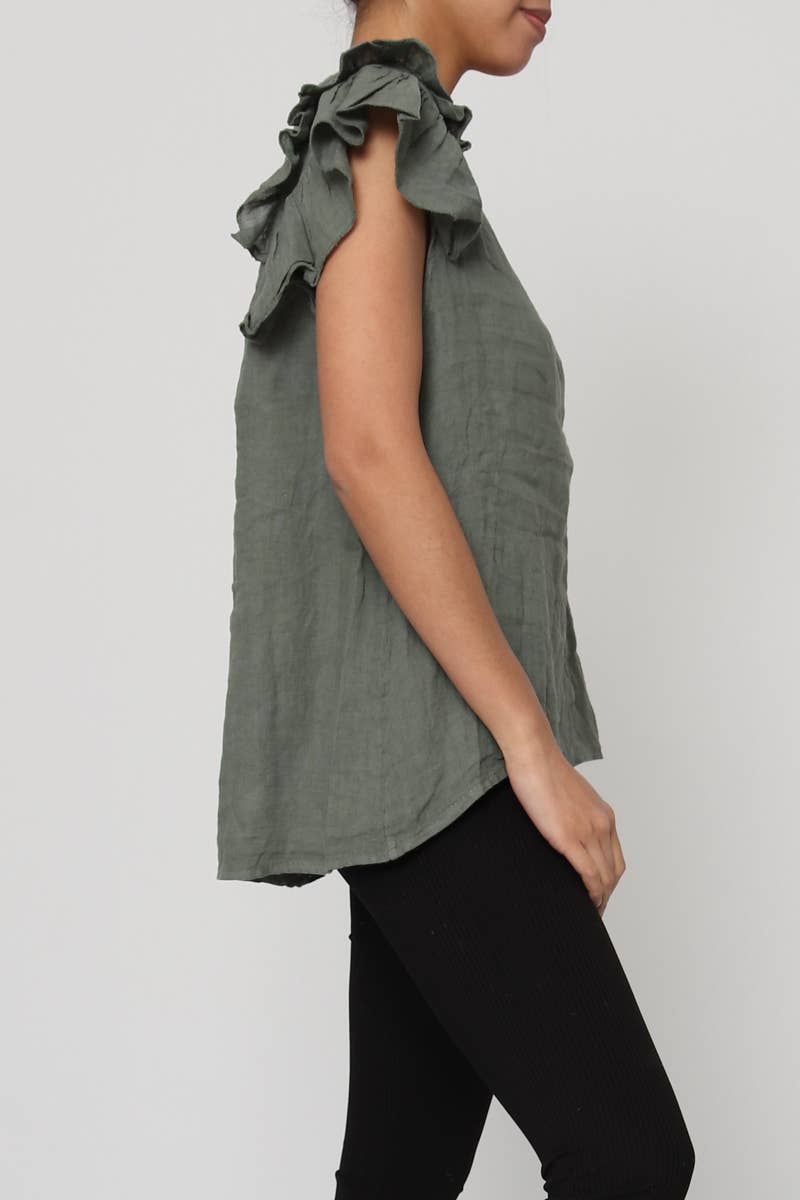 LÉA & LUC - Wholesale Blouse - Women's - 100% Linen Blouse REF. 120198