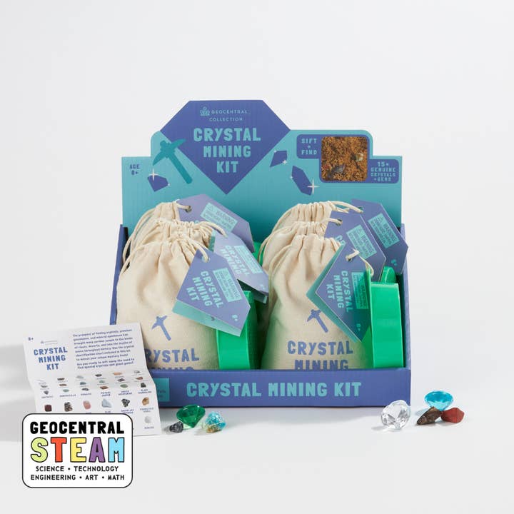 Crystal Mining Kit - Sift Real Sand and Crystals! for wholesale by GeoCentral