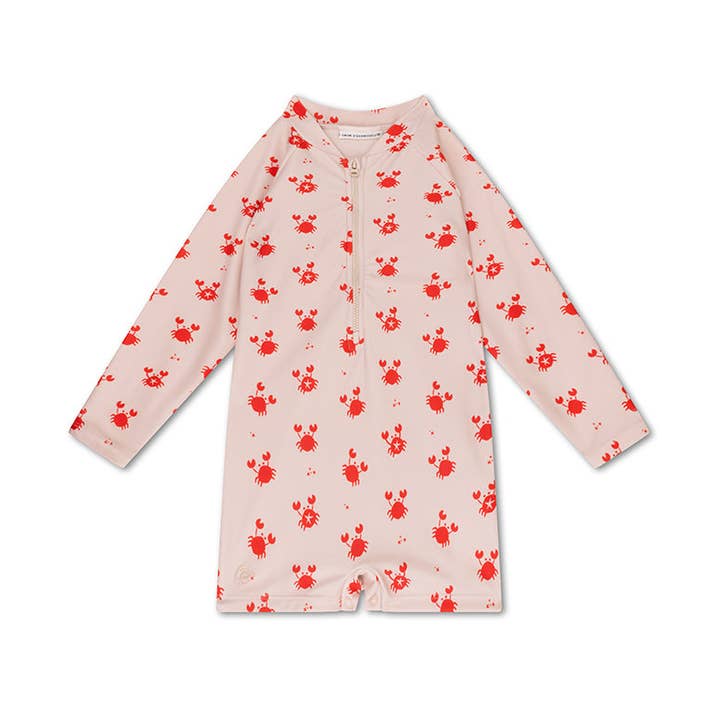 Swim Essentials | Beige/Rood UV Zwempak Jongens for wholesale by Swim Essentials