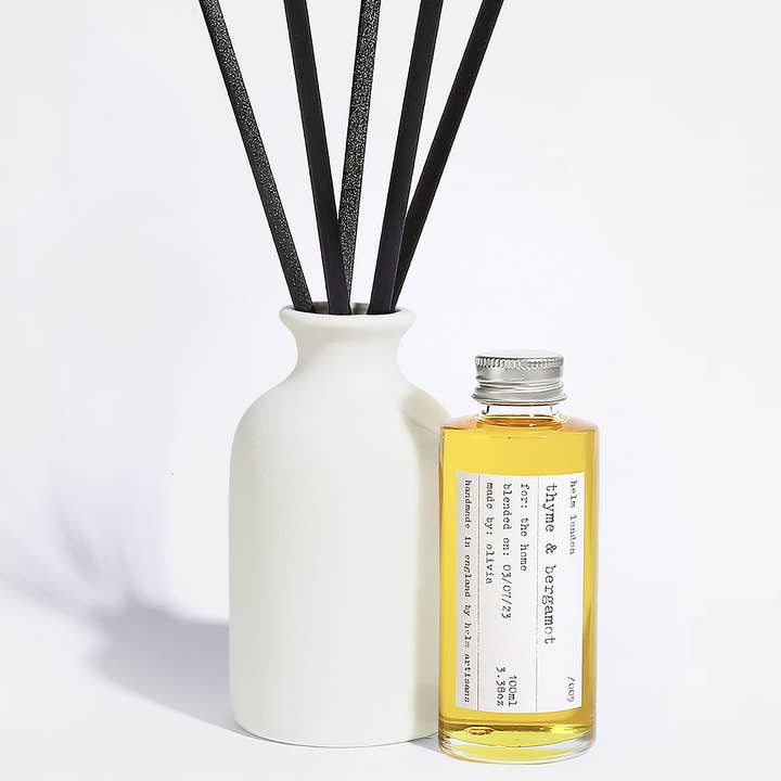 Helm London - Wholesale Reed diffuser - Thyme & Bergamot Ceramic Reed Diffuser - 100ml0