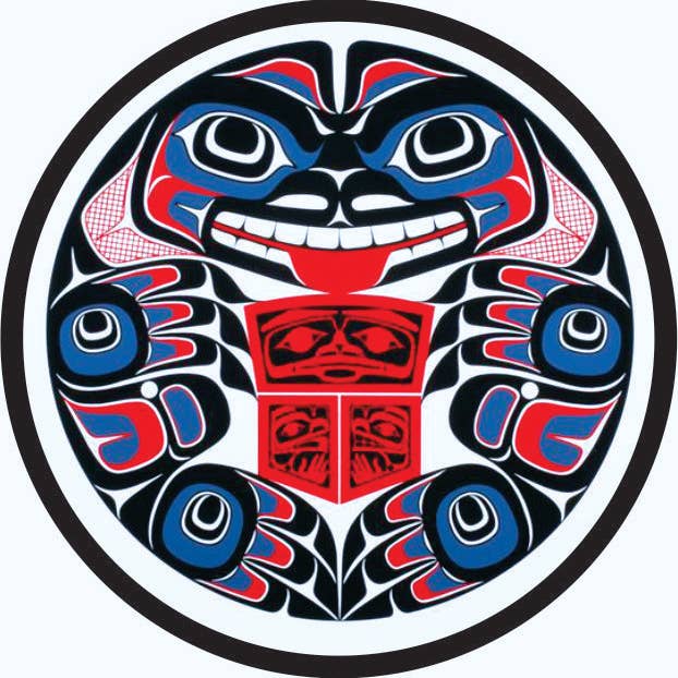 3 Inch Cloth Patch Totem Pole Art Face Native Design Alaska for wholesale by BMS BIZ