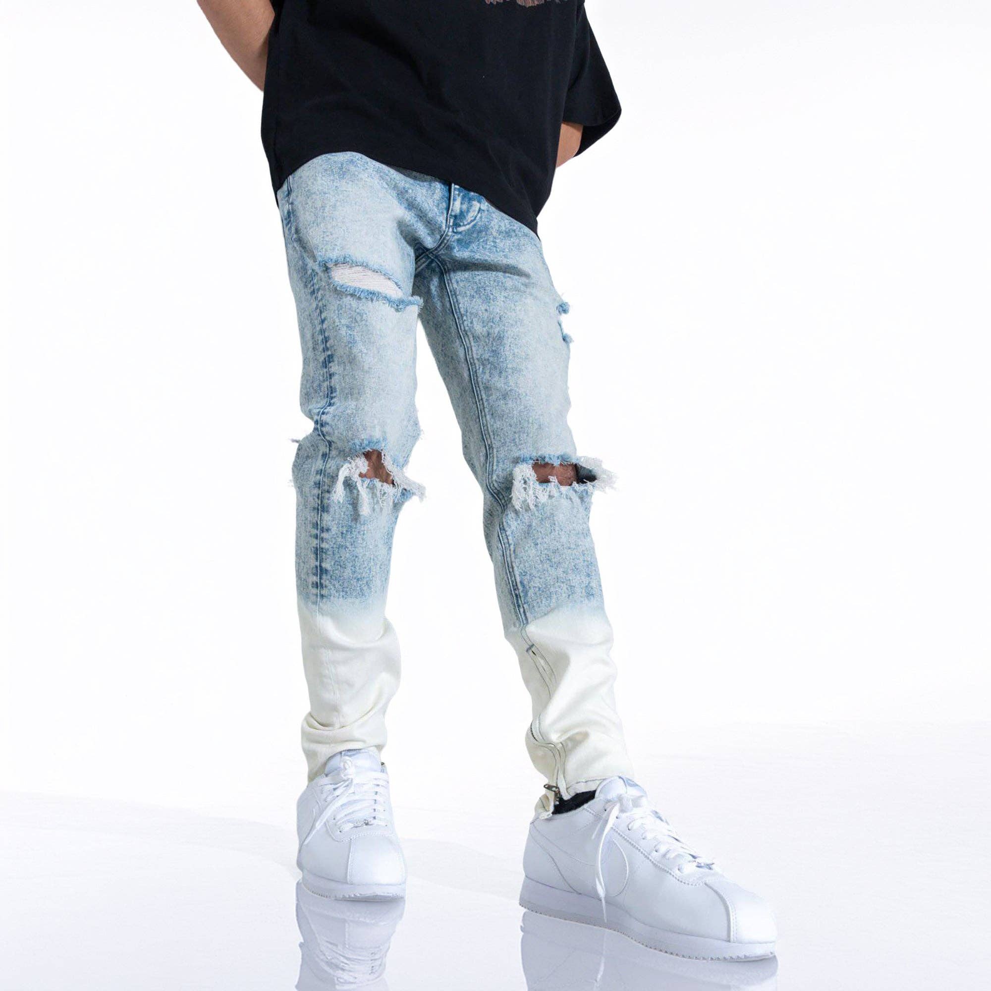 Robin K - Wholesale Jeans - Men's - Konus Men's Acid Washed Jean in Blue3