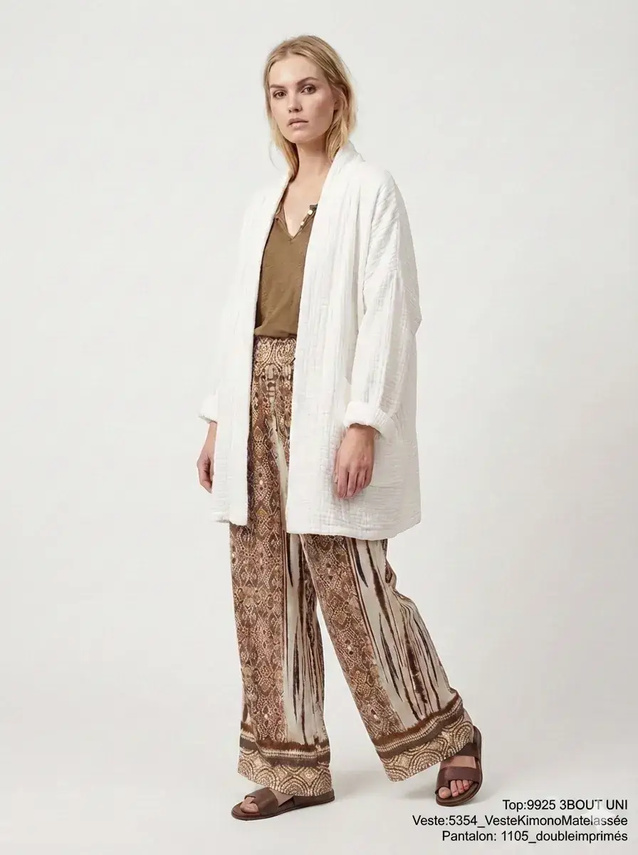 Mimi & Gogo - Vente Veste – femme - Veste Matelassée Coupe Kimono @5354_KimonoGaz4