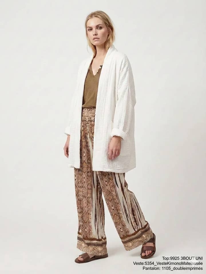 Mimi & Gogo - Vente Veste – femme - Veste Matelassée Coupe Kimono @5354_KimonoGaz4