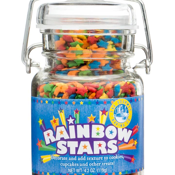 Pepper Creek Farms - Wholesale Sprinkles - Rainbow Stars 4.2 Oz.