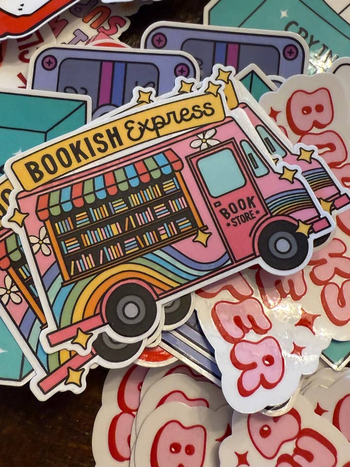 Bookish Express Sticker for wholesale by Scents, Stories, and Surprises