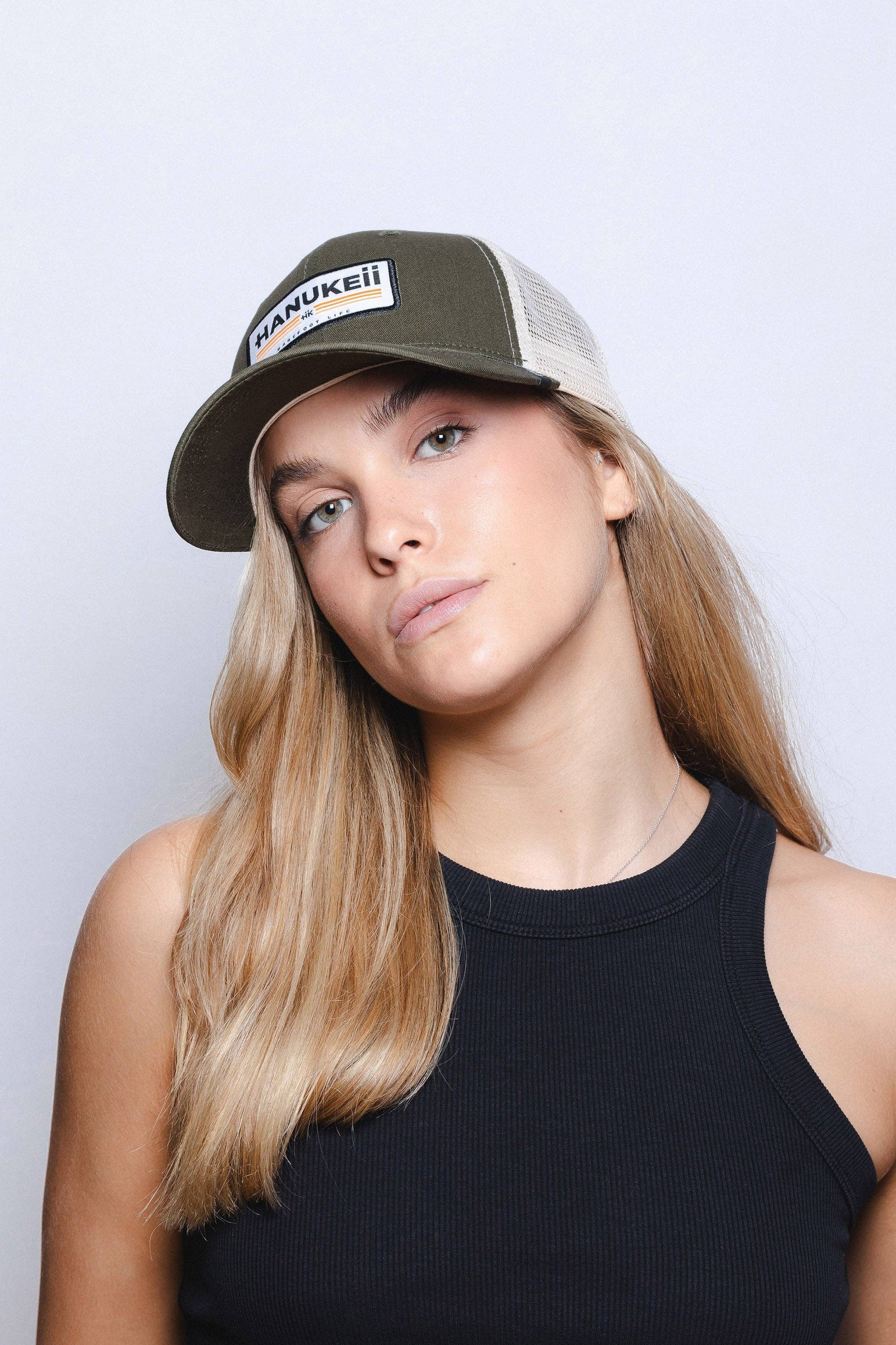 Indicom Brands - Wholesale Trucker Hat - Unisex - Barefoot Green / Beige11