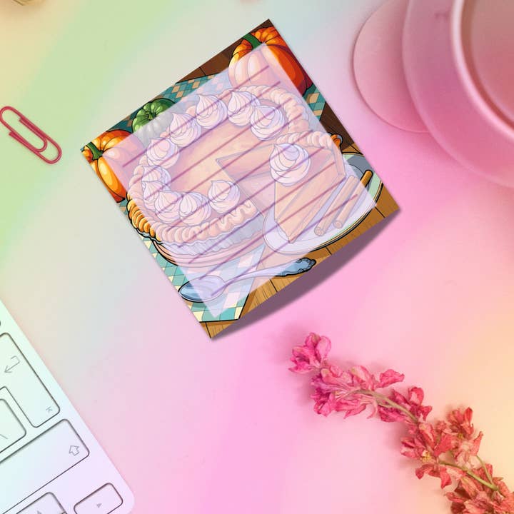 Bloco de Notas Tarte de Abóbora 2,5"x2,5" 50 Páginas Estética Fofa Presente de Papelaria por atacado de Hikaru Tara Art Arst & Craft Gift Shop