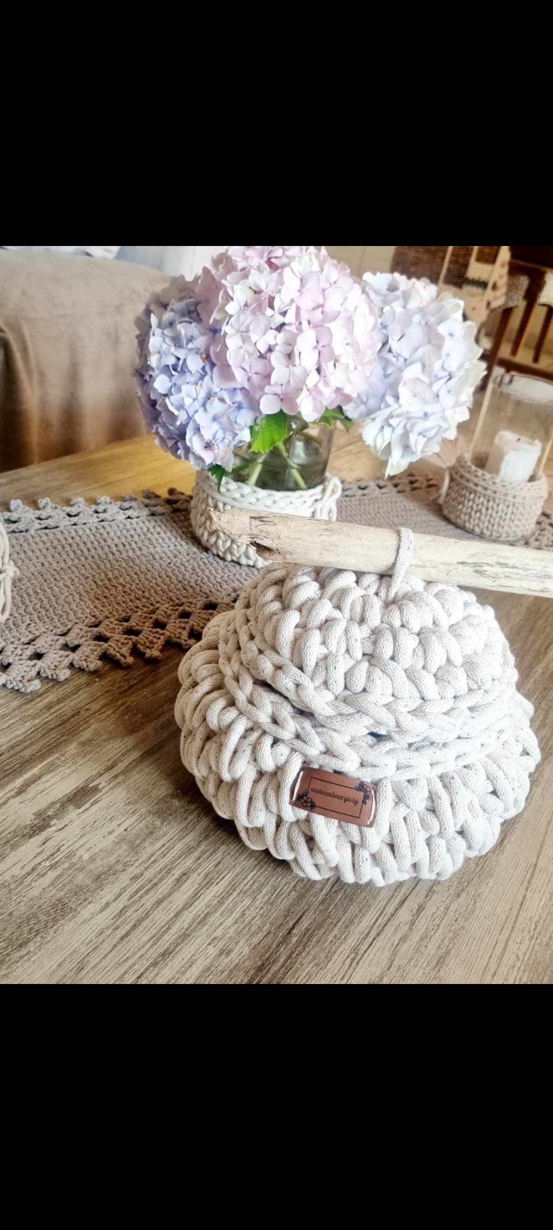 Naturalmarjory – Objeto de mesa decorativo por atacado – Caixa de doces crochê3