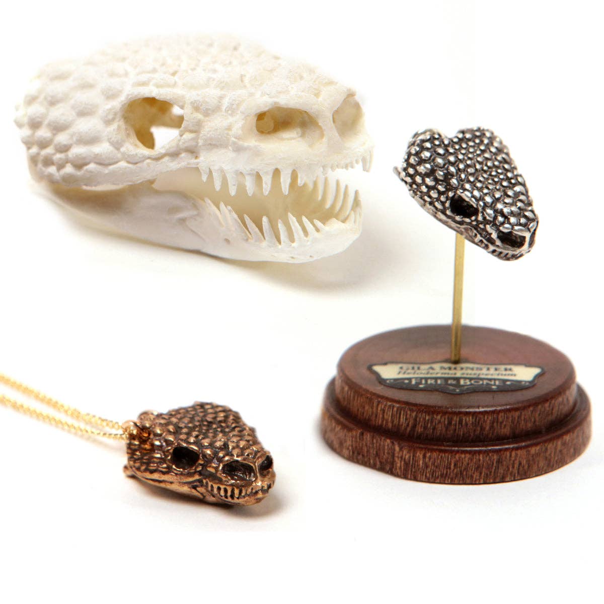 Fire & Bone – Großhandel Kette mit Anhänger/Charm – Gila-Krustenechse6