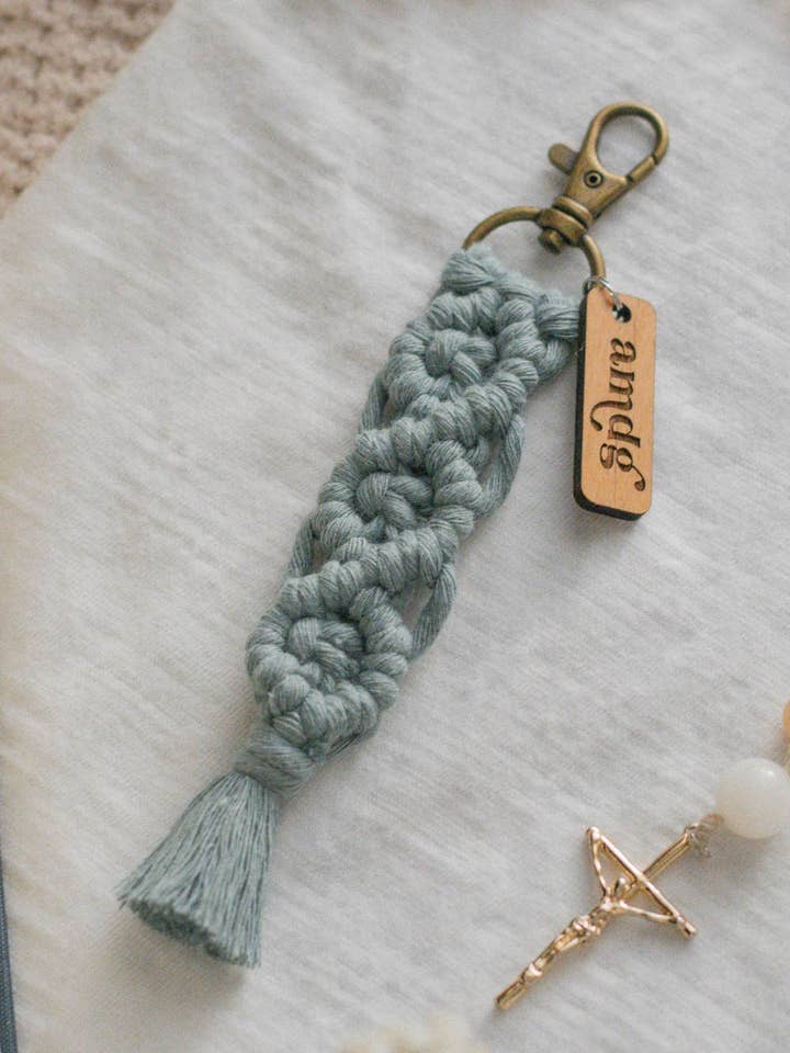 Catholic Macrame Keychain - BUILD YOUR OWN for wholesale by Saint Clare and Francis