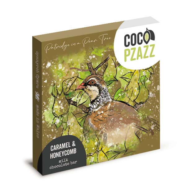 Ed Stokes Christmas Caramel &Honeycomb Milk Choc Bar 80g for wholesale by Coco Pzazz