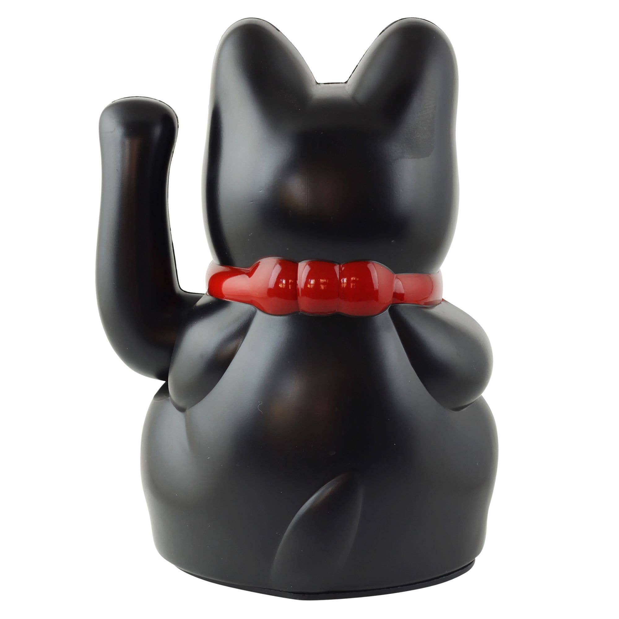 Tribal Trade GmbH - Venta al por mayor Figura decorativa - Gato de la suerte Maneki-neko negro de 15 cm que mueve la pata2