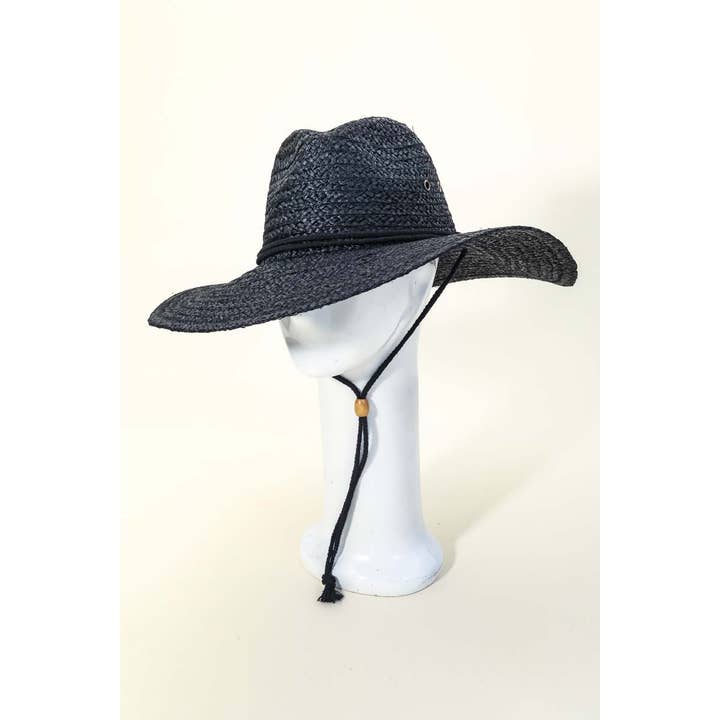 Chin Strap Straw Sun Hat for wholesale by Anarchy Street