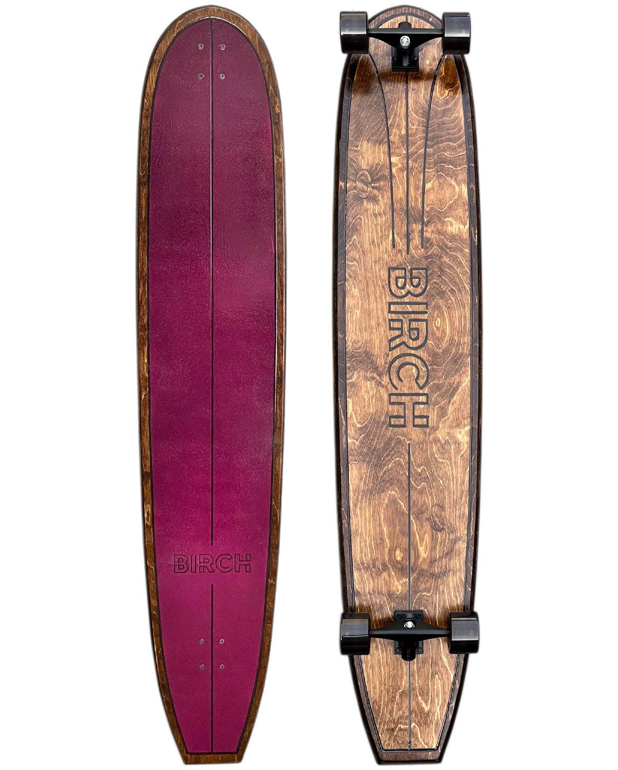 Lucid Grip - Wholesale Sporting Accessories - BIRCH 60" LOG Cruiser: Surf-Inspired Longboard Skateboard - Complete Setup10