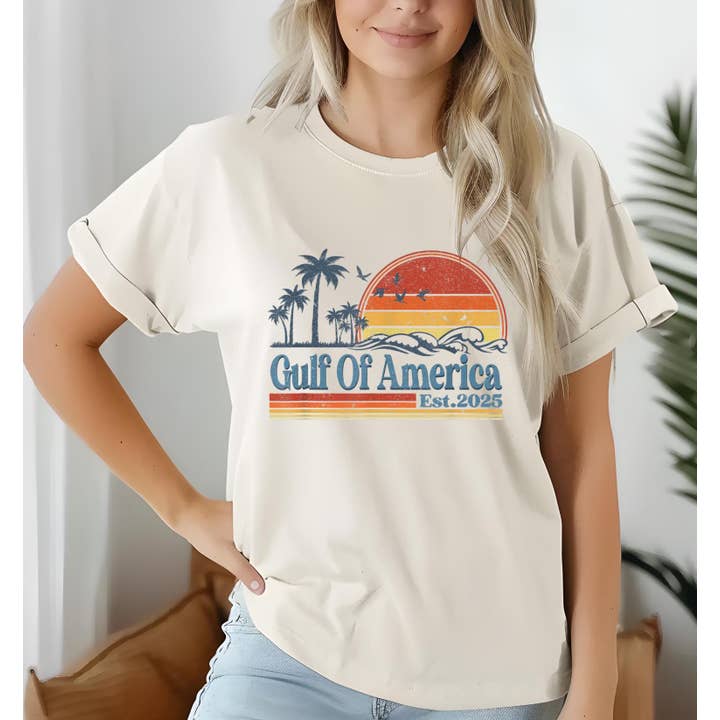 NVC Ecommerce LLC - Vente Sweat-shirt à imprimés – femme - T-shirt Gulf Of USA America Est 2025, Sweatshirt d'été1