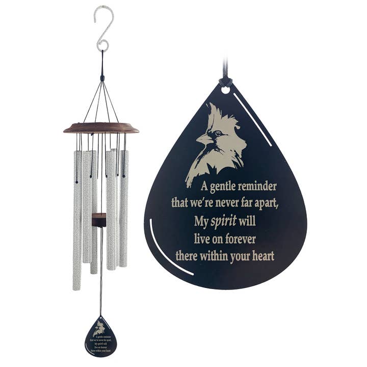 Weathered Raindrop - Wholesale Wind Chime - Wind Chime Memorial Cardinal Sympathy Funeral Gifts